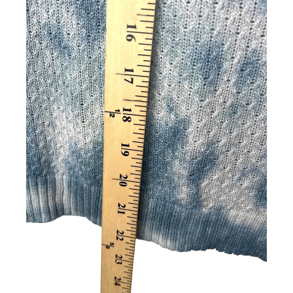 Knox Rose Womens Tie-Dye V-Neck Knit Pullover Sweater XL Blue - Picture 7 of 13
